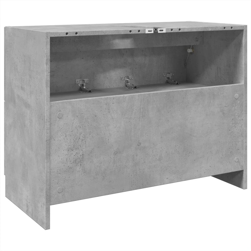 ShGaxin Szafka umywalkowa Drewno inżynierii betonowej szarości 78x37x59 cm, meble łazienkowe, szafka łazienkowa, szafka łazienkowa, szafka niska, szafka umywalkowa - 848118