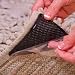 8 PCS Non Slip Rug Grippers Carpet Rubber Anti-skid Black Reusable Washable Pad Triangle with Rug Sticker