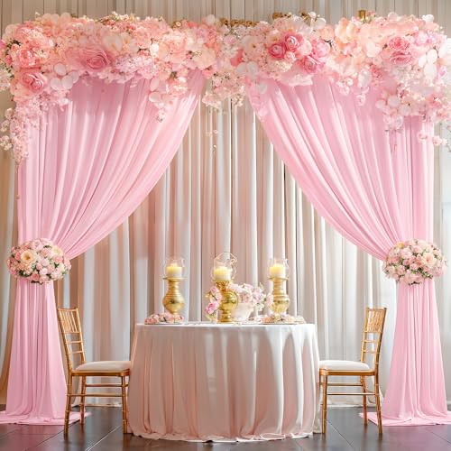 Telón de fondo rosa 10x10 pies para fiestas (2 paneles) miniatura 3