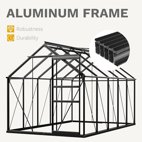 image for DWVO 6x10FT Polycarbonate Greenhouse Heavy Duty Green Houses Outdoor A