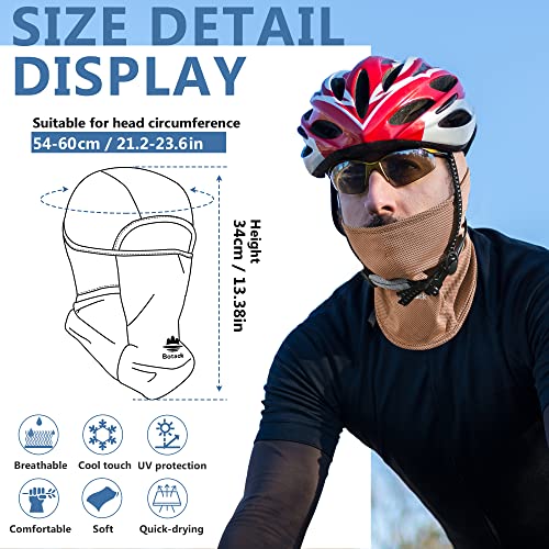 Botack Balaclava Face Mask, Sun Uv Protection Breathable Full Head Mask For Cycling Men Women Brown #TOP5