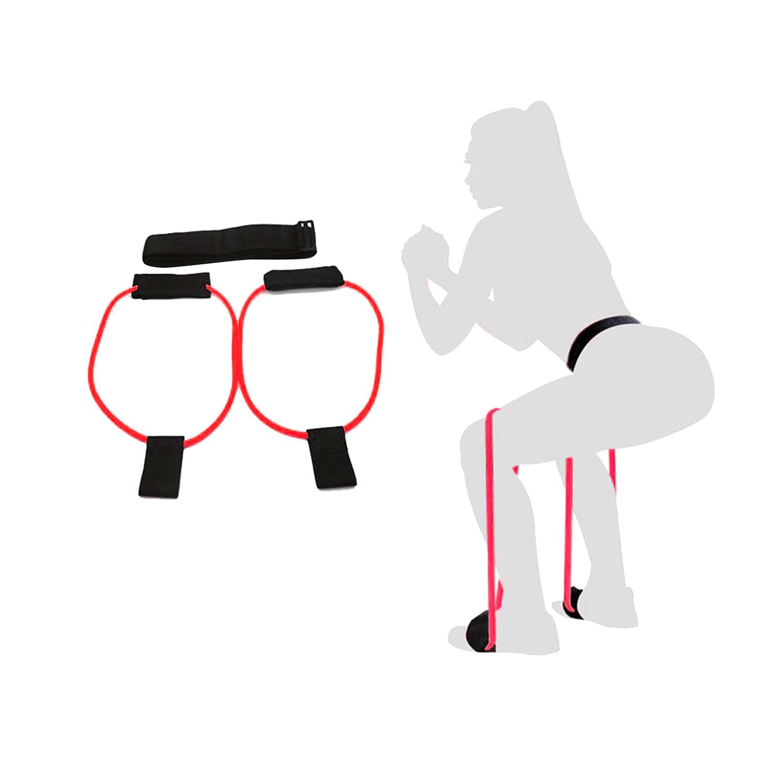 Booty Po-Gürtel, Hüft-Workout, Taille, Power-Gürtel, Booty-Widerstandsbänder, Rot, 13,6 kg