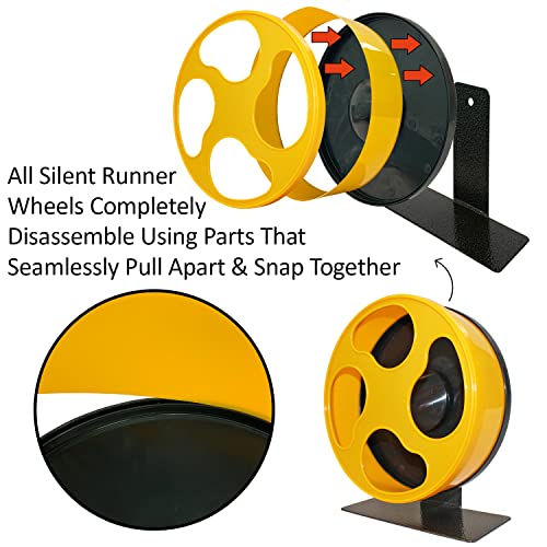 Silent Runner 9 " - Wheel + Cage Attachment (NO Stand) - for Hamsters, Gerbils, Mice - Image 7