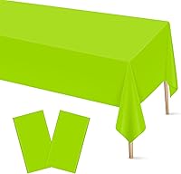 Vista 31 de Mulbozy 2 manteles de plástico con lunares rosas y blancos para mesa rectangular, fundas de mesa de fiesta de confeti de puntos rosas para baby