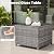 ovios 6 Pieces Patio Furniture Set, Outdoor Wicker Rattan Sofa Couch with Glass Table, Chairs, Comfy Cushions, Conversation Sets for Porch Deck Garden, Denim Blue