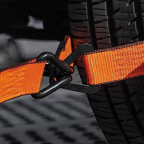 Vulcan Ratchet Strap With Wire Hooks - 2 Inch X 15 Foot - 4 Pack - Proseries - 3,300 Pound Safe Working Load #TOP3