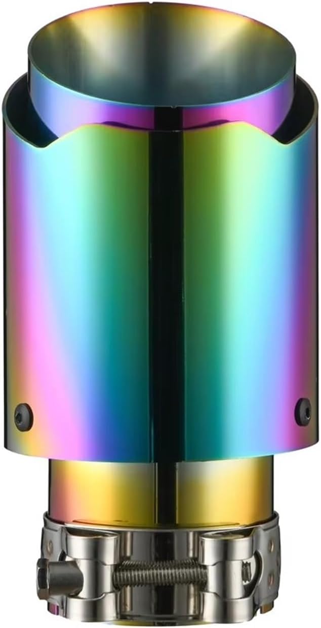 排気テールエンドパイプ 1ピース車用ステンレススチールマフラーチップ排気システムユニバーサルストレートマルチカラー装飾排気管マフラー