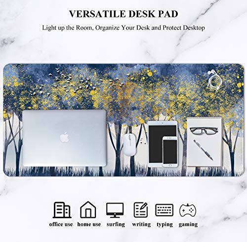 Image of Auhoahsil Large Gaming Mouse Pad, XXL 35.4 x 15.7 in Desk Mat, Forest Deer