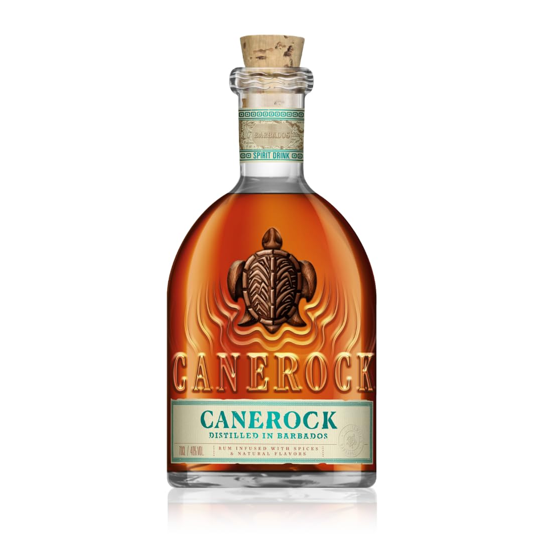 CANEROCK - Boisson Spiritueuse à Base de Rhum - 40% Alcool - 70 cl | Origine : Barbade - Notes d'Épices Douces & Patissières - À Déguster Pur ou en Cocktail