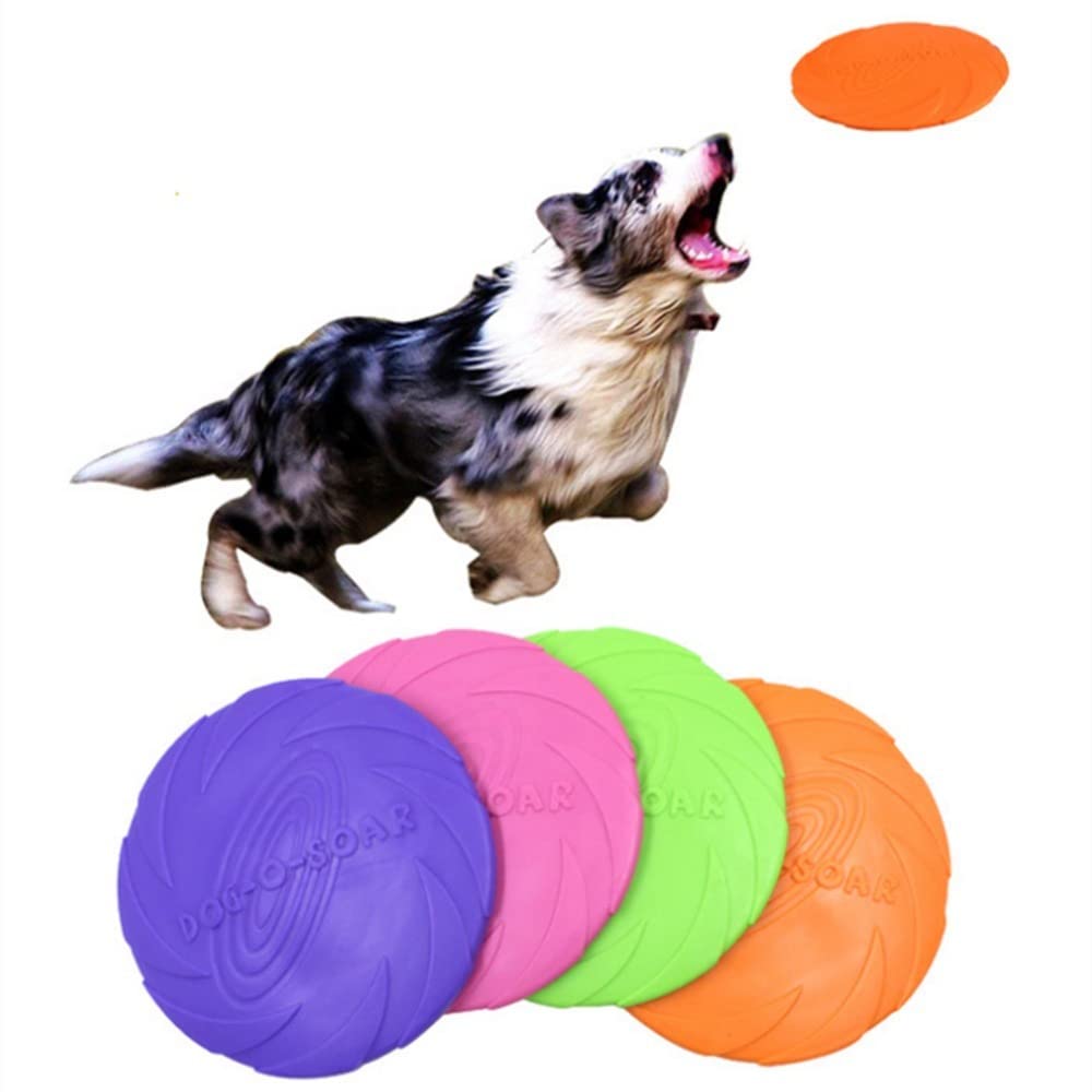 Koksi Soft, Rubber Dog Frisbee for Small, Medium, Large Dogs, Large, Green