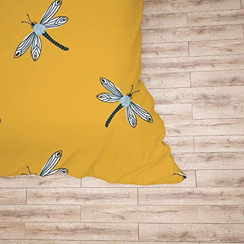 Housse de couette imprimée libellule linge de lit 100 % polyester lit Long Twin - 6