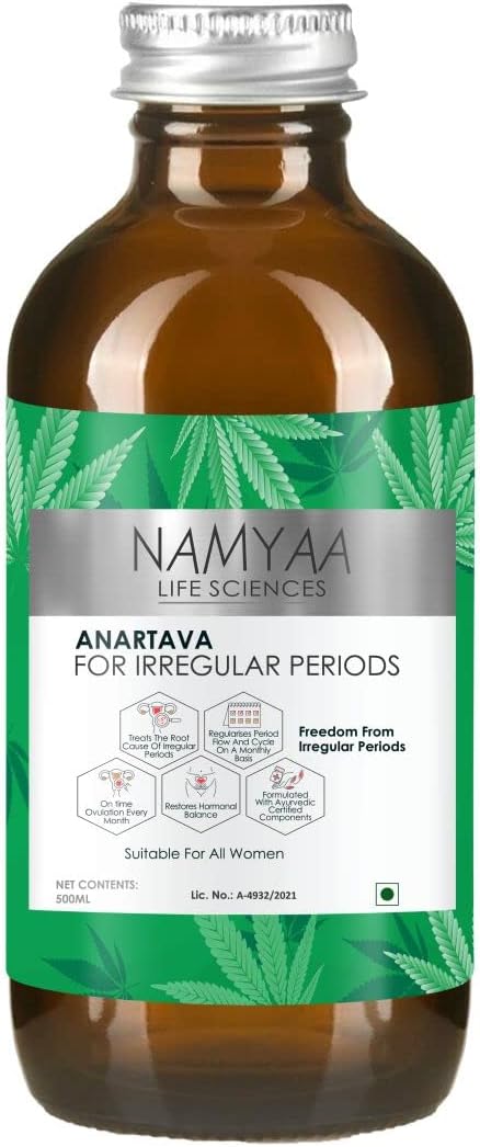 Namyaa Ayurvedic Formulation Anartava Syrup For Irregular Periods, 500 ml