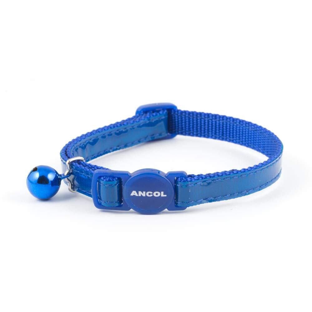 AncolGloss Reflective Cat Collar with safety buckle Blue