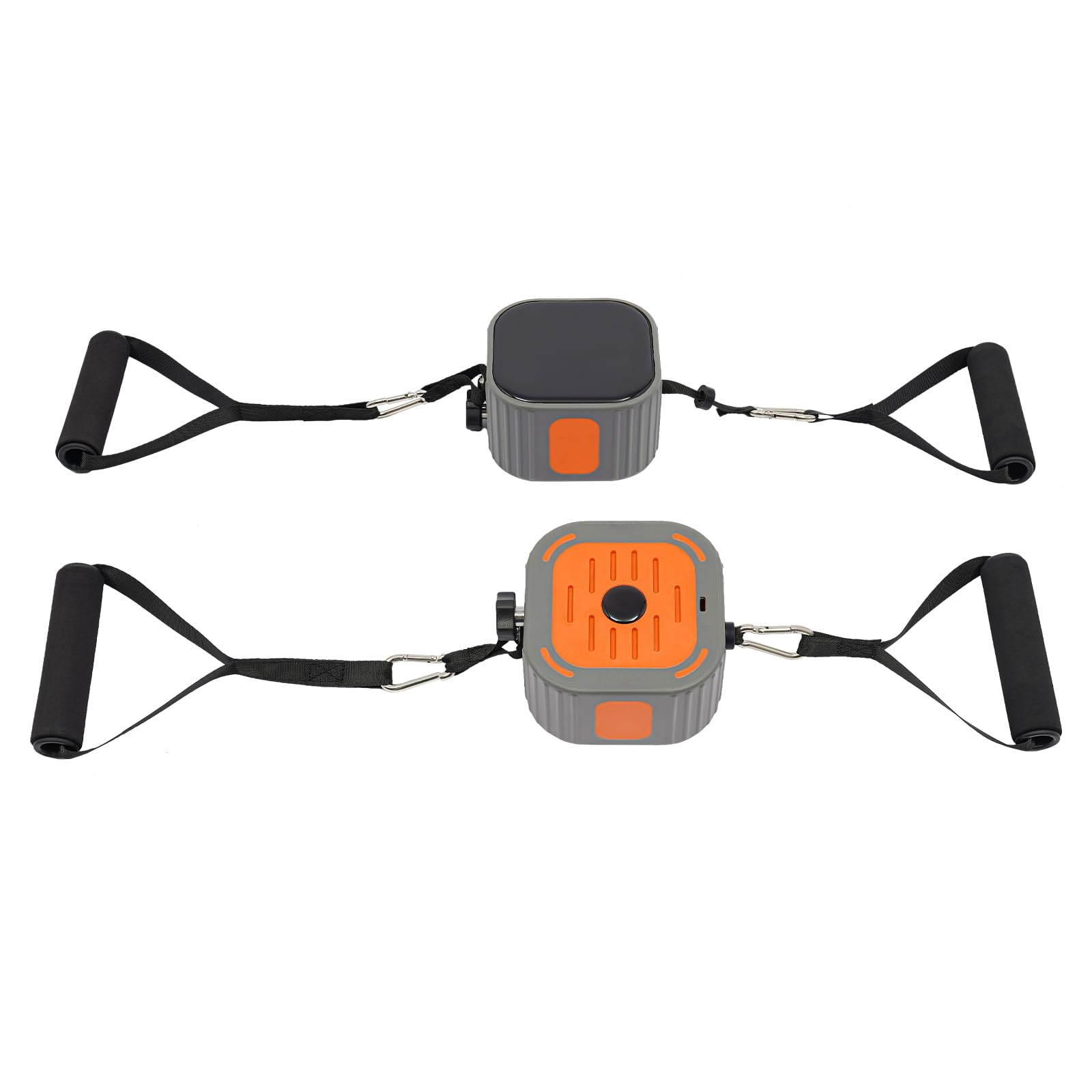 Set di 2 fasce per allenamento fitness con manici e motori, elastici, fascia di resistenza regolabile per allenamento di forza, fasce di allenamento e pompa, per fitness a casa
