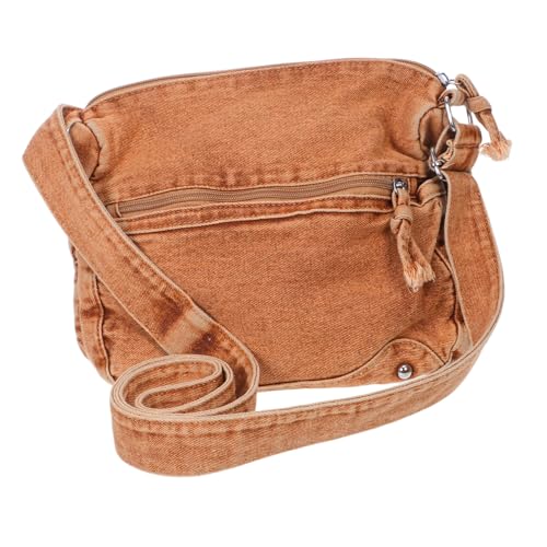 Healvian Bolso Bandolera Grande de Lona para Mujer Vintage Denim Resistente con Múltiples Compartimentos Bolso Cruzado con para Diario Viaje y Escuela