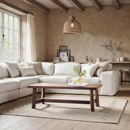 Walker Edison Colt Modern Farmhouse Solid Wood...