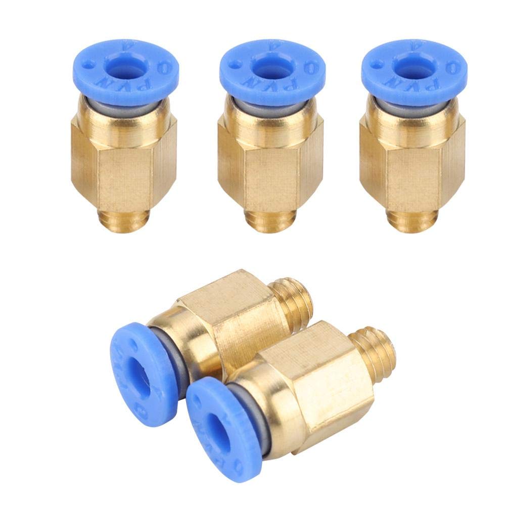 5PCS PC4-M6 Straight Through Pneumatic Connector, 304 Stainless Steel