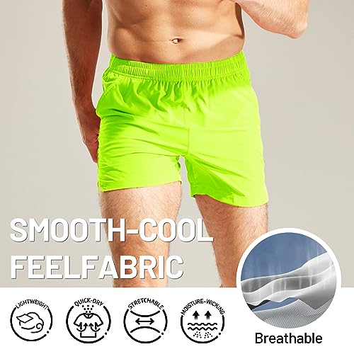 Image of MIER Men's Workout Running Shorts Lightweight Active 5 Inches Shorts with Pockets, Quick Dry, Breathable
