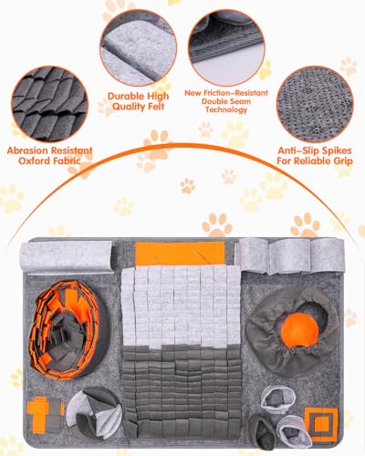 Cexovo Futtermatte,Schnüffelteppich für Hunde Riechen Trainieren Intelligenzspielzeug Futtermatte Trainingsmatte Waschbar Spielteppich Gegen Langeweile Und Anregung Langsamfütterungsunterlage