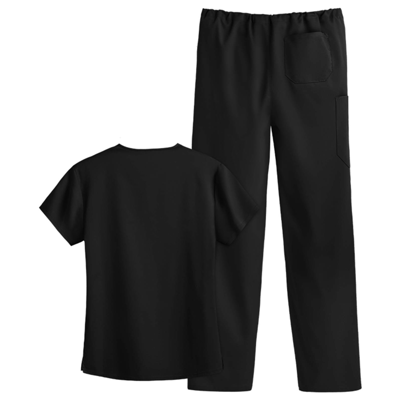Fulidngzg Uniformes De Trabajo Mujer Limpieza, Ropa De Trabajo Manga Corta Veterinaria Uniforme Enfermera Cocinero Casaca Sanitaria Médico Uniformes Sanitarios Elástico Uniforme Estetica Uniforme Limpieza