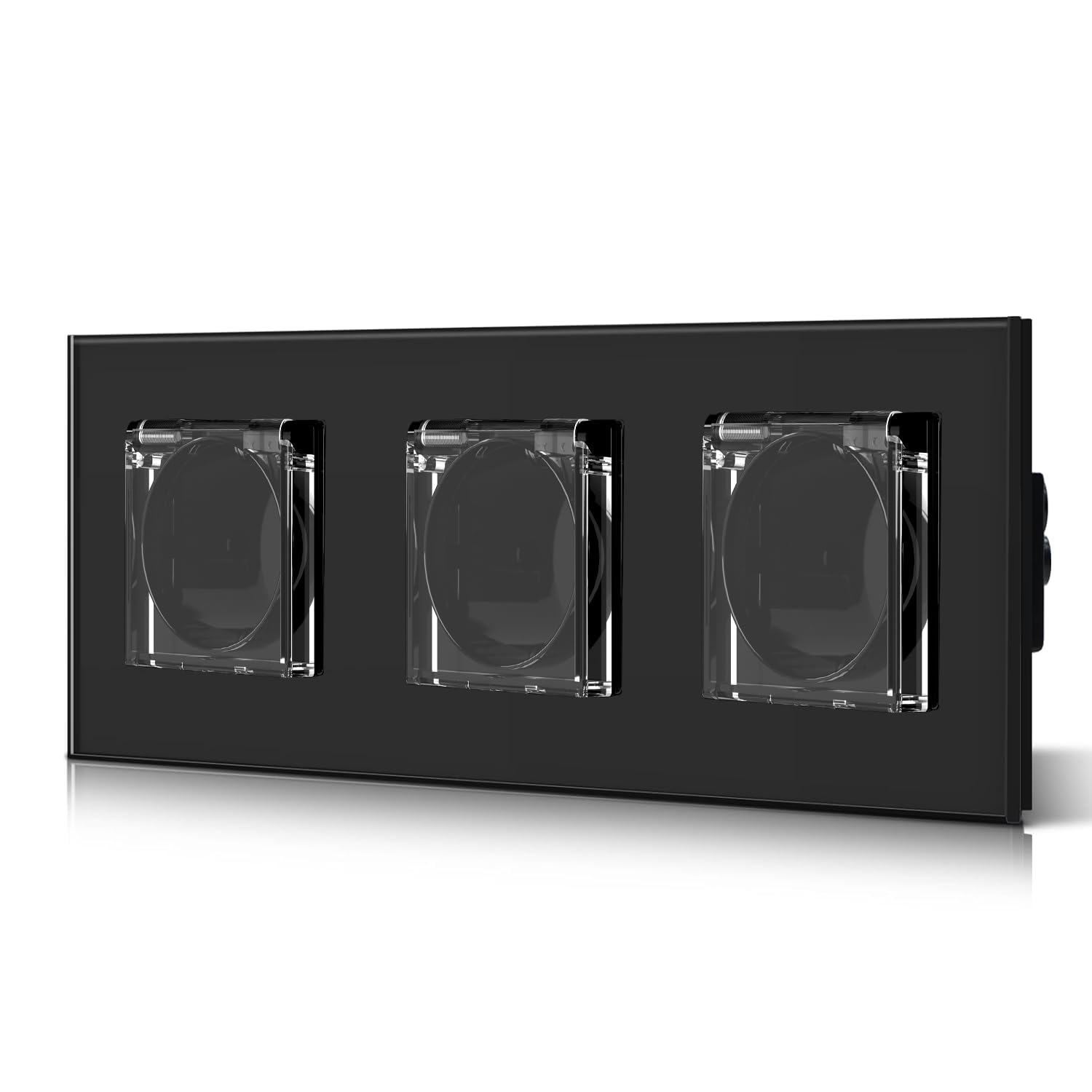 BSEED Interruptor táctil y enchufe pared,Toma de corriente con USB C,Panel de Vidrio con pulsador LED,Sin Función Wifi,1 Gang 1 Vía+1 Enchufe USB/Tipo C,157mm Negro — view 73