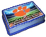 Clemson Personalized Cake Topper 1/4 8.5 x 11.5 Inches Birthday Cake Topper