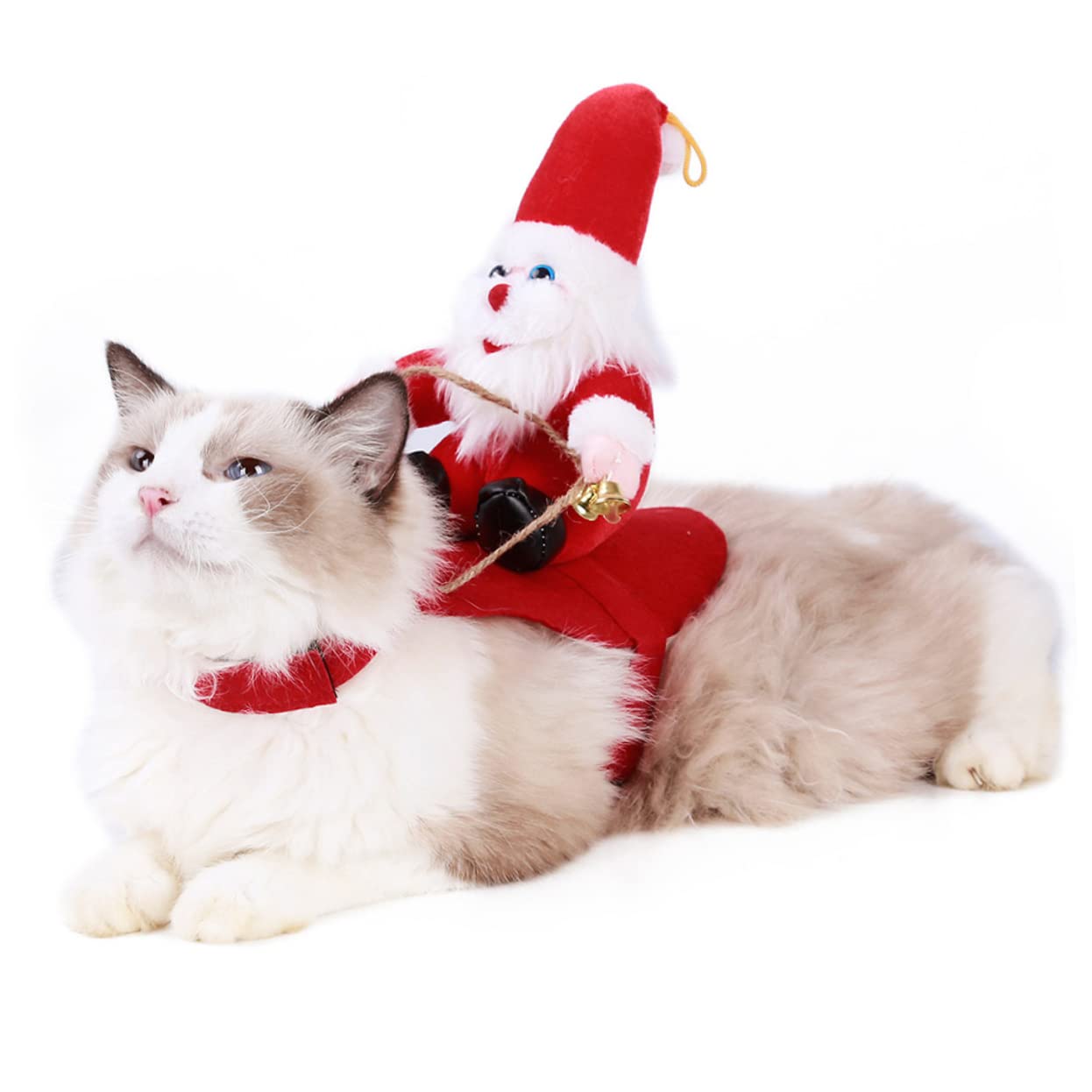 POPETPOP 3 Pezzi Abbigliamento Per Animali Domestici Cappotto Per Cani Da Babbo Natale Costumi Da Festa Per Cani Rosso Taglia Vestito Per Animali Domestici