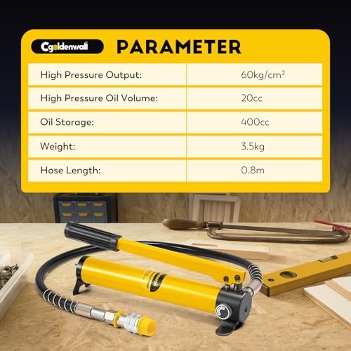 CGOLDENWALL CP-180 Manuelle Hydraulikpumpe Hochdruck 60 kg/cm² für 10T/20T Hydraulikzylinder