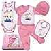 QAR7.3 Ropa Bebe Recien Nacido - 5 Piezas para Niñas 0-3 Meses - Talla 56 - Rosa