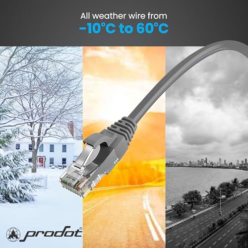 Image of ProDot Cat 6e 100 Meter Ethernet Cable /Lan Cable /Network Cable I High Speed 250MHZ I Weatherproof /UV Resistant I RJ45 Lan Cable I -10 To 60 Weather I Solid Conductor I 4 Pair Without Connector