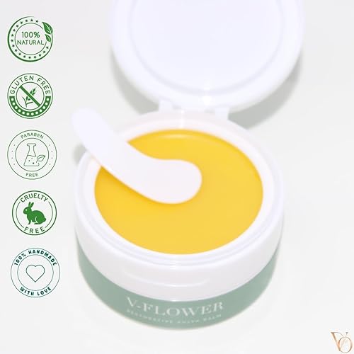 Miniatura 3 de V-Ology V-Flower Balm - Bálsamo orgánico vulva, alivia la sequedad femenina, picazón, enrojecimiento, ardor, olor, rozaduras e irritación,