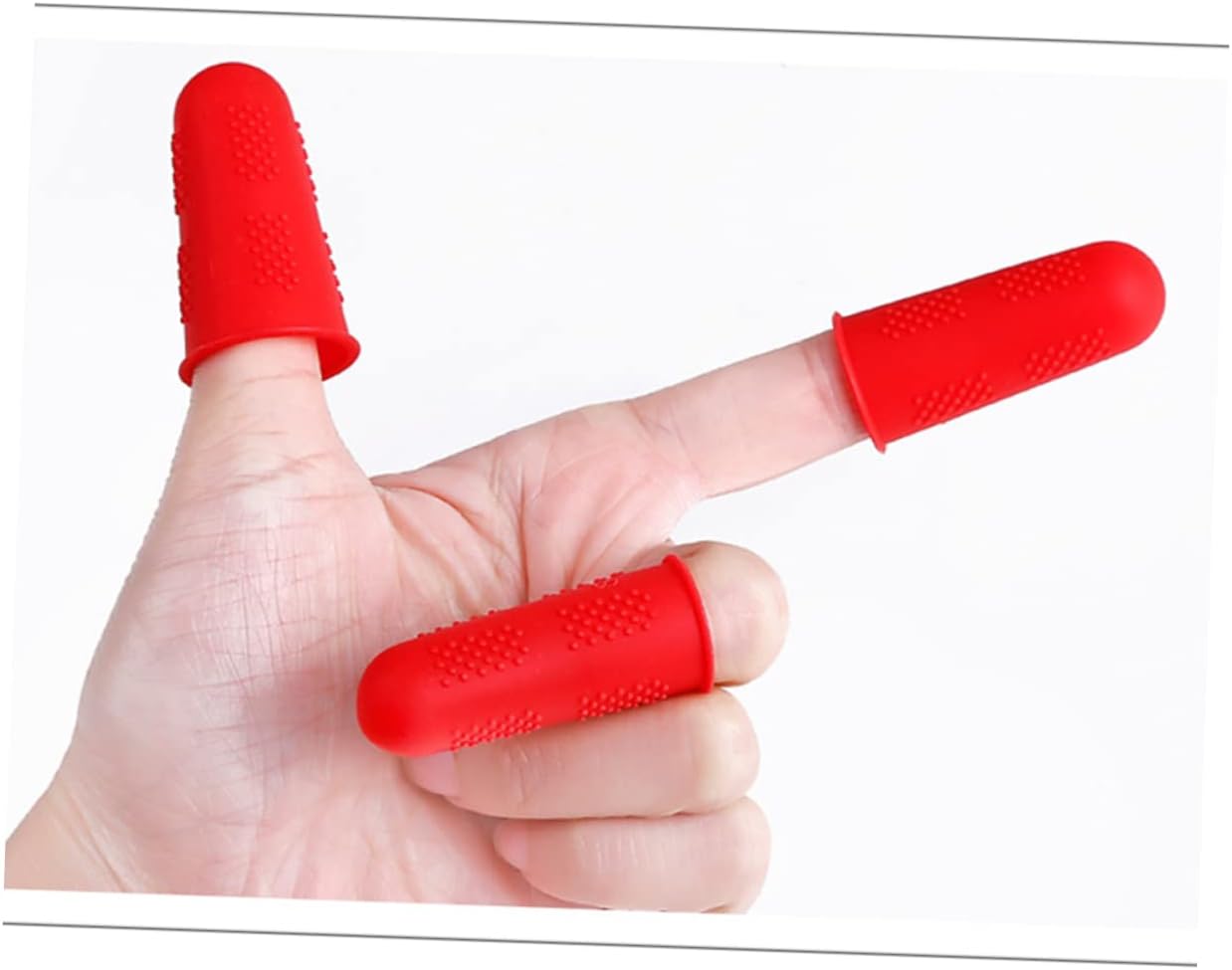 Alipis 15-Pack Heat-Insulated Silicone Finger Covers Anti-Slip High-Temperature Resistant Protective Finger Sleeves for Home and Restaurant Use Red Yellow Green