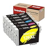 Innature Remanufactured Ink Cartridge Replacement for Epson 126 T126 to use with Workforce 435 520 545 635 645 WF-3520 WF-3530 WF-3540 WF-7010 WF-7510 (3 Black,1 Cyan,1 Magenta,1 Yellow) 6 Pack