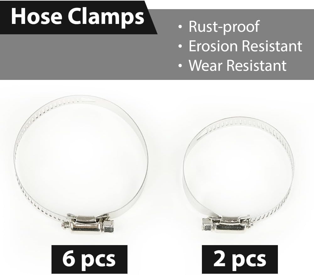 G-PLUS Engine Radiator Coolant Hoses and Clamp Kit Compatible with 1996-1999 Polaris Sportsman 500 .5411410, 8450050-305, 5411072, 3084938, 3085857 7080614. Black