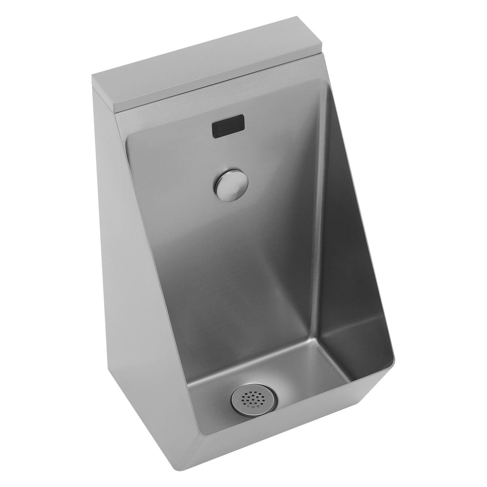 Orinatoio automatico con sensore, set di scarico automatico senza contatto per orinatoi da uomo, orinatoi a parete in acciaio inossidabile con valvola di scarico a sensore per bagni(Silver)