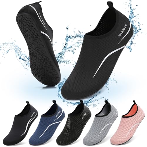 Image of Sixspace Water Shoes for Women Men Aqua Socks Swim Shower Beach Barefoot Pool Quick-Dry Non Slip Lake Surf
