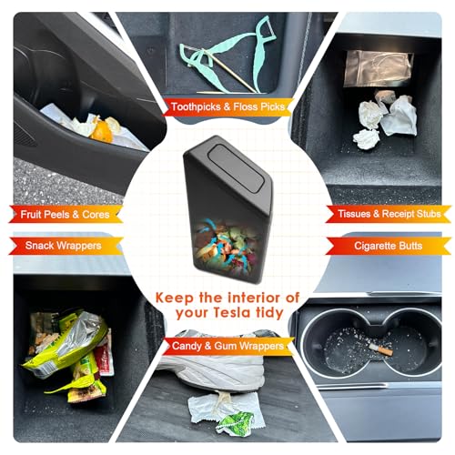 Image of for Corolla Cross Trash Can for 2022-2025 Toyota Corolla Cross Small Car Trash Bin for Side Front Right Door Mini Trash Garbage Bin w /Lid for Toyota Accessories (Corolla Cross Right Side)