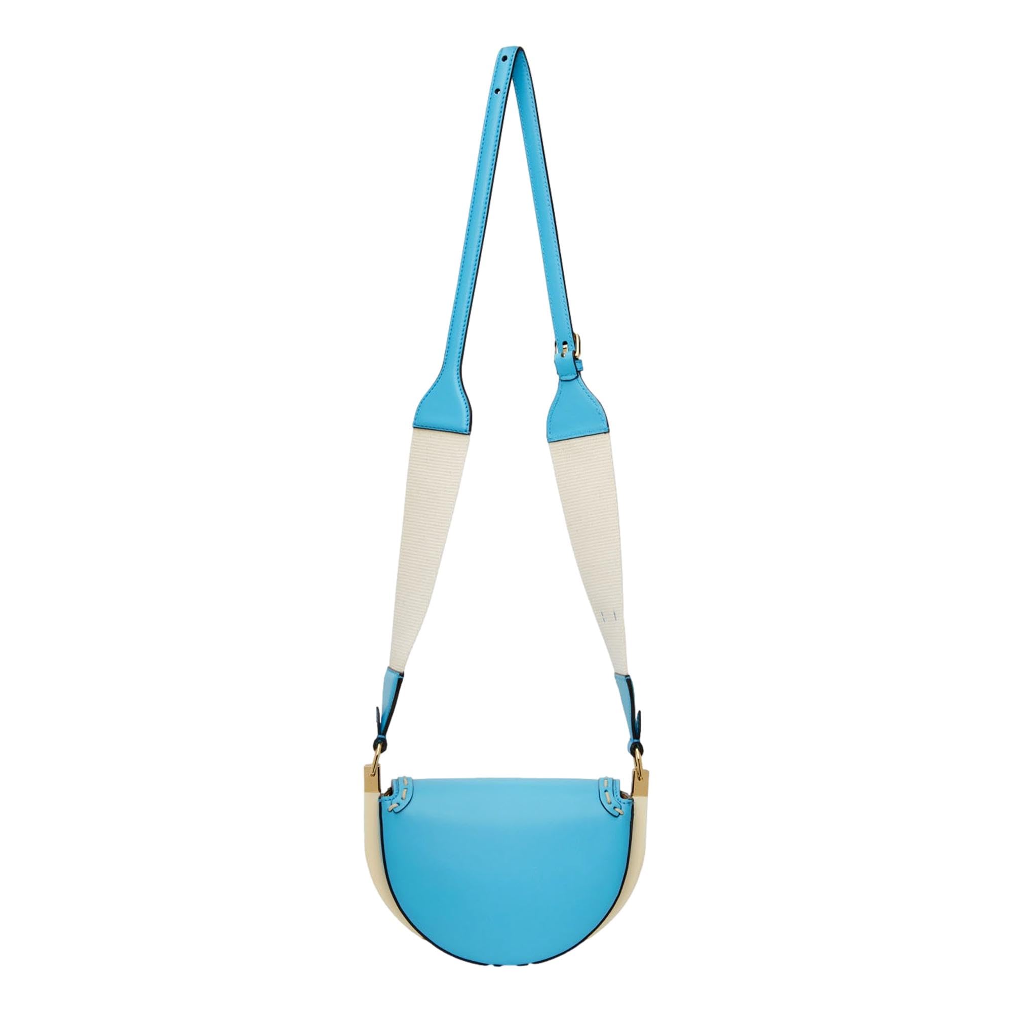 FENDI Moonlight Cyber Blue - Bolso bandolera de piel