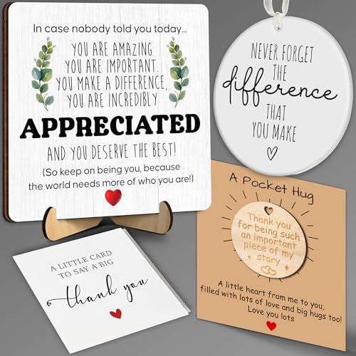Regalos de agradecimiento para mujeres y hombres empleados, letrero de escritorio inspirador motivacional, decoración de oficina en casa, adorno de agradecimiento, llavero para compañeros de trabajo