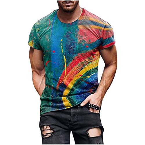 Mens Leisure Tops Short Sleeve Fashion Fancy TIK Tok Newest Hip Hop Hawaii Summer Tops Tees Blouse Men Print T Shirt Green Mens Leisure Tops Short Sleeve Fashion Fancy TIK Tok Newest Hip Hop Hawaii Summer Tops Tees Blouse Men Print T Shirt Green