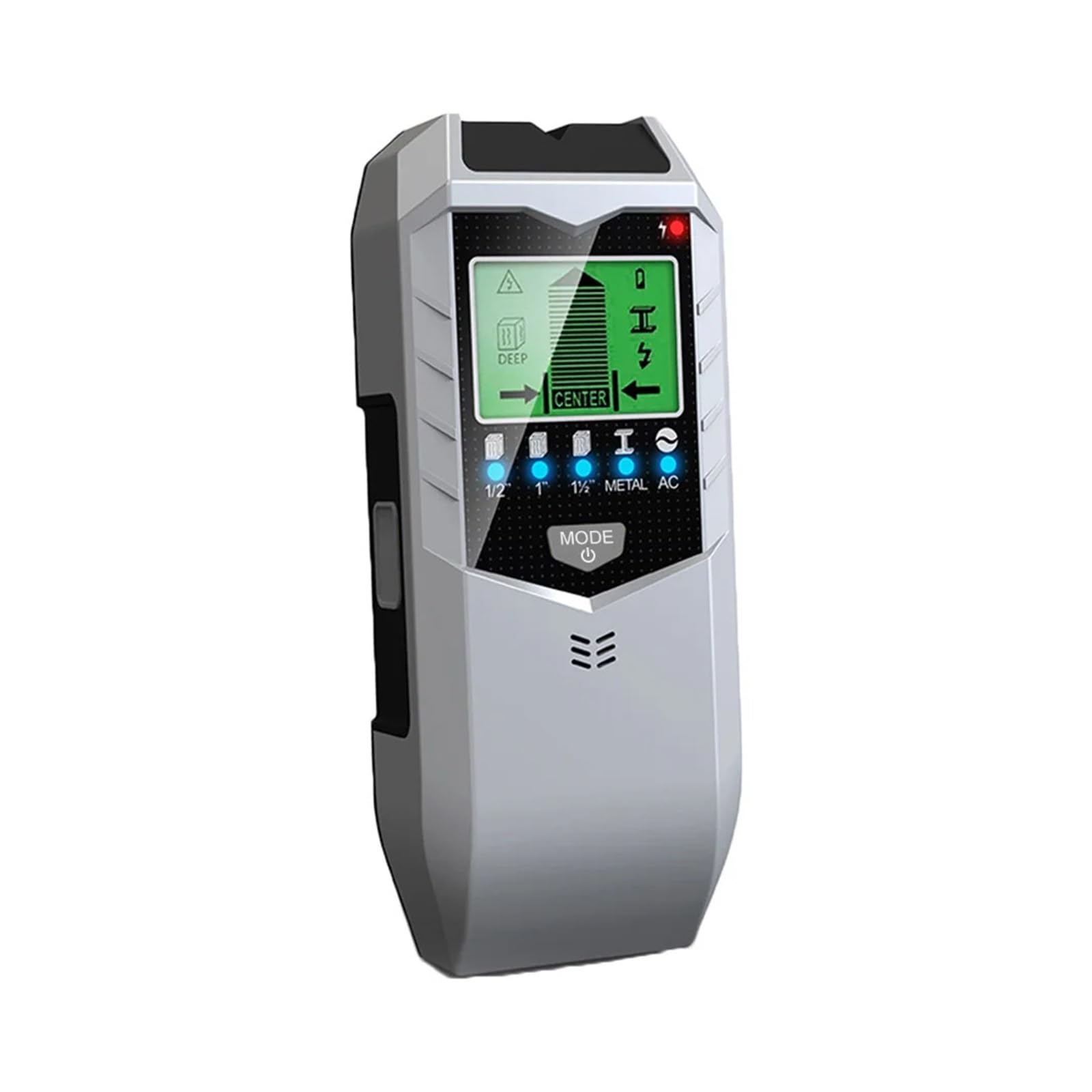 Detector De Metales Profundidad Portátil, Posicionamiento Preciso, Buscador Pernos Tubería Madera For El Hogar, Sensor Escáner Pared For Detección Cables Metal DeteccióN De Alta PrecisióN(Silver)
