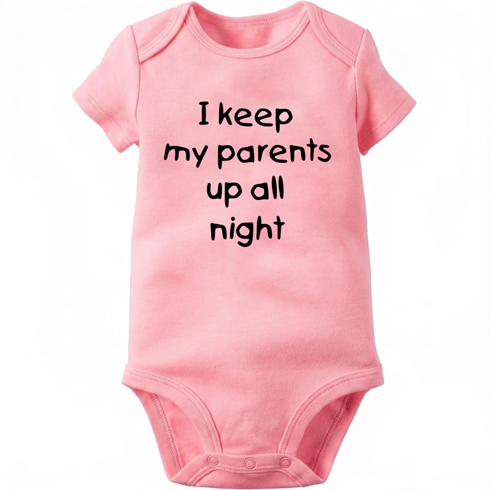 Rocksir Funny Slogan Super Soft Cotton Comfy Baby Short Sleeve Bodysuit