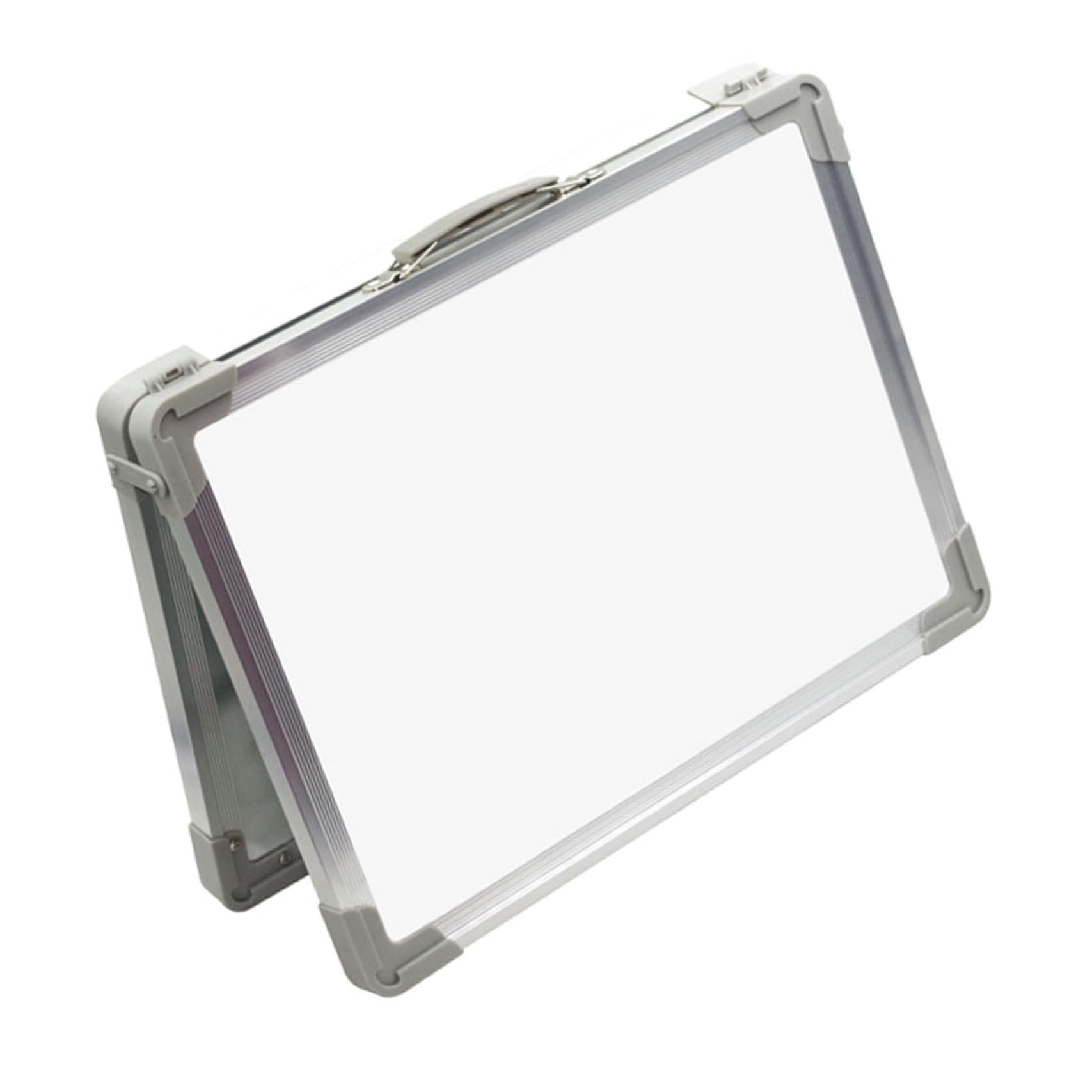 VALICLUD Lavagna Cancellabile Doppia Faccia Portatile Magnetica Bianca in Lega di Alluminio e Abs per Scrittura e Disegno per Casa e Scuola