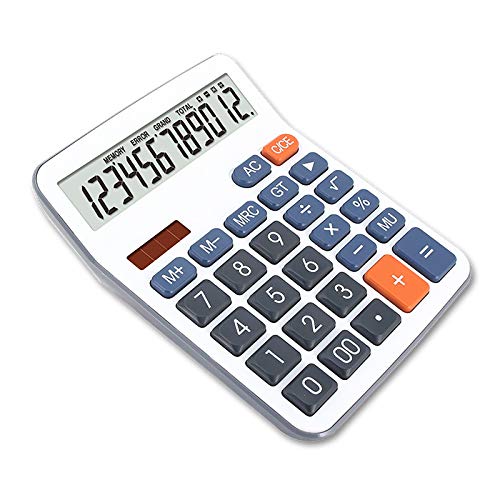 LALB Desktop Desk Calculator, Solar 12-Digit Calculator
