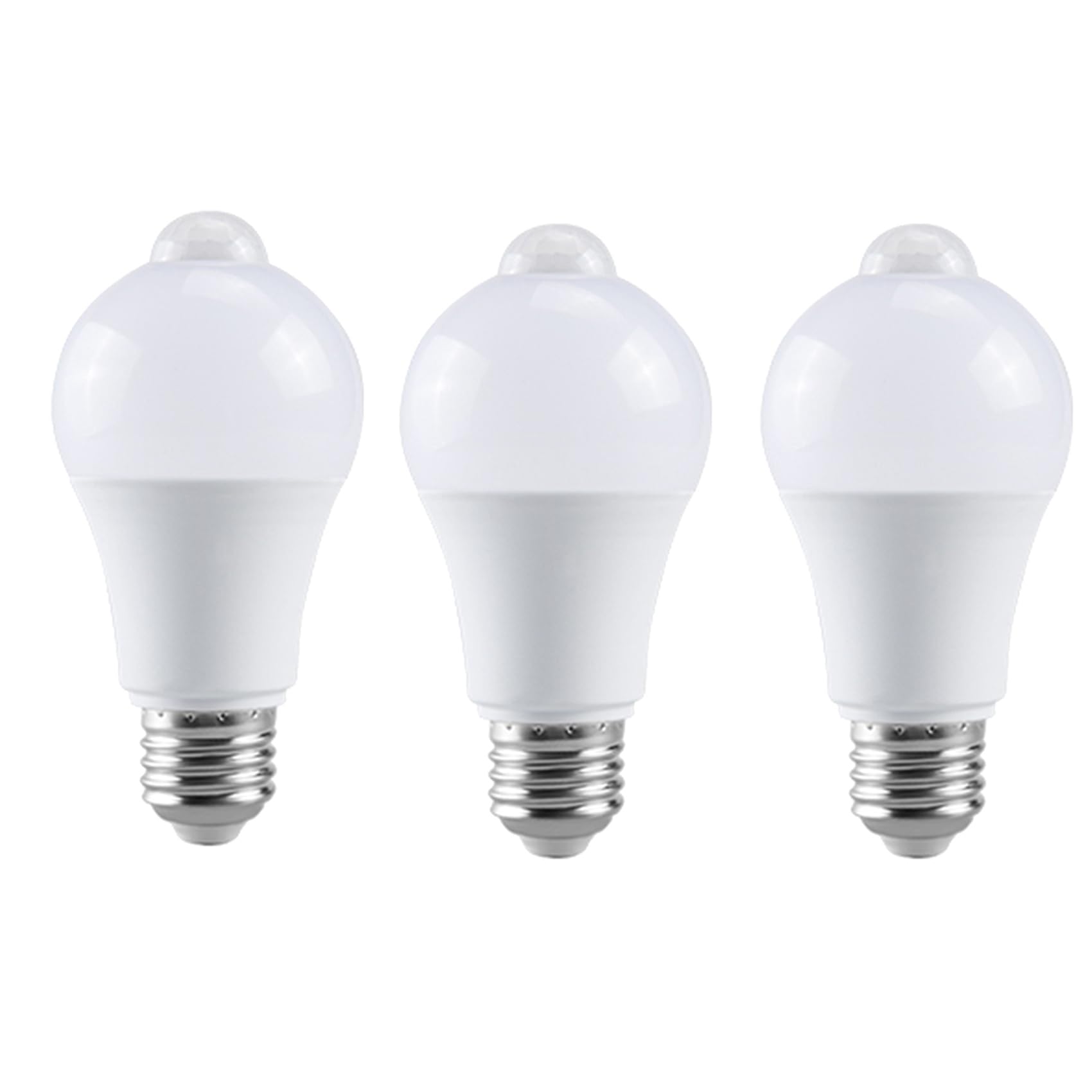 Hndhbfgrt 3X 85-265V E27 PIR Motion Sensor Lamp 12W Bulb with Motion Sensor Infrared Motion Detector Security Light White Light