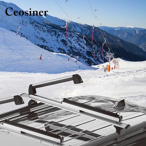 Snowboard roof Rack for Fishing Rods Skis Snowboard Skateboard Kayak Paddles Water Skis & More Rides Quietly Universal Mounting Easy to Use and Locking - Thumbnail 6