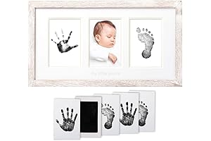 Pearhead My Little Prints Clean-Touch Newborn Handprint and Footprint Keepsake Frame