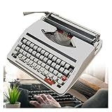Machine à écrire manuelle vintage : cette machine à écrire portable manuelle est exclusive. Parfait for ajouter des enveloppes, écrire des lettres, prendre des notes ou même écrire un roman. Il est toujours prêt à l'emploi et vous n'avez pas à vous soucier du démarrage, des piles, des prises de courant ou des logiciels compliqués.