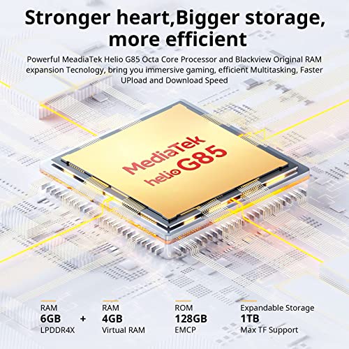 Blackview Bv7100 Rugged Smartphone Unlocked, 13000Mah Battery 33W Fast Charge, 10Gb 128Gb 1Tb Expand, Mtk Helio G85, 6.58" Fhd+ Android 12 Ip68/Ip69K, 12Mp Triple Camera, 4G Dual Sim Rugged Phone Nfc #TOP2