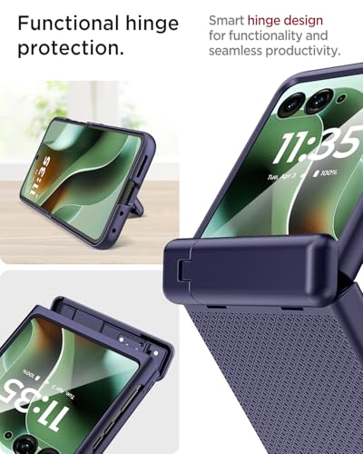 Coque Motorola Razr 60 avec protection charnière et support rigide bleu - Miimall - 5